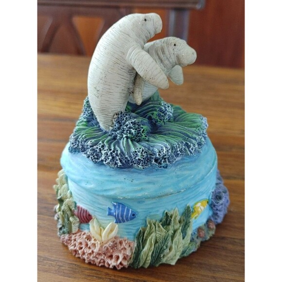 Manatee Trinket Dish Modern Ceramic Hannukah Gift Idea Christmas gift Idea - Picture 5 of 6